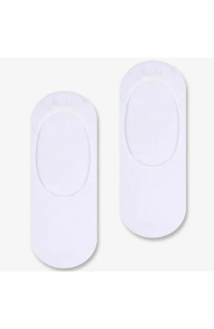 Sosete invizibile - Talpici din viscoza de bambus cu silicon pentru dama - Steven S036D01 alb - Img 3