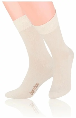 Sosete unisex, viscoza de bambus, culoare bej deschis - Steven S086-BEJD