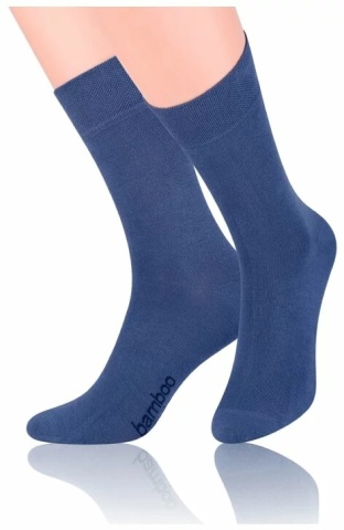 Sosete unisex, viscoza de bambus, culoare jeans - Steven S086-J