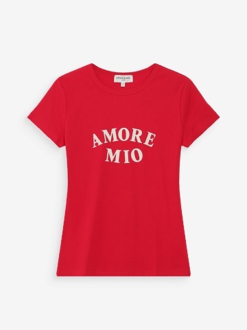 Tricou dama Valerio rosu din bumbac - Img 6