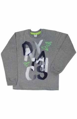 Bluza trening 100% bumbac pentru copii 9-14 ani - AJS Avi, gri
