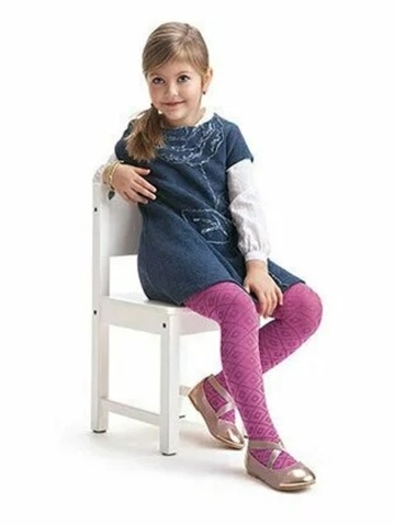 Ciorapi cu model pentru fetite, 80den - Knittex Domino - Img 2