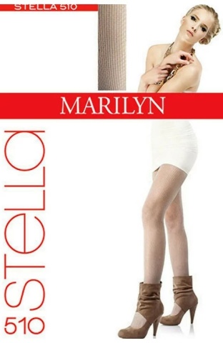 Ciorapi dama, model jacard - Marilyn Stella 510, negru - Img 2