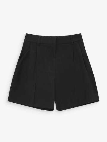 Pantaloni scurti negri cu pliuri Vite - Img 10