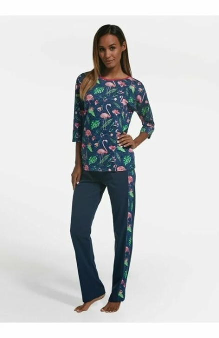 Pijama dama, 100% bumbac, Cornette W182-199 Flamingo - Img 2