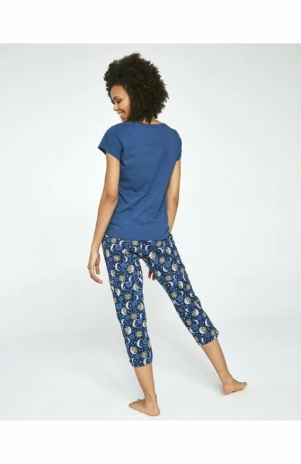 Pijama dama, 100% bumbac, Cornette W498-197 I love you to the moon and back - Img 3