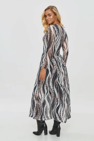 Rochie lunga vaporoasa cu imprimeu - M860-52 - Img 2