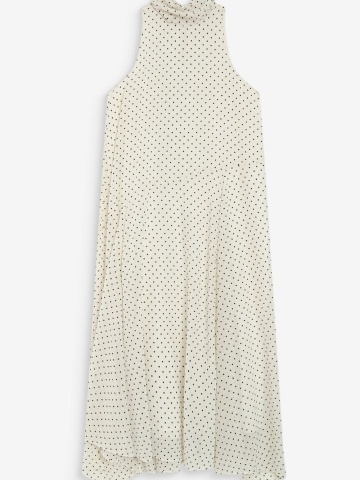 Rochie Valoria fluida cu buline si guler inalt - Img 6