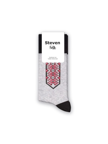 Sosete barbati, colectia Folk - Steven S118M005 gri melange - Img 3