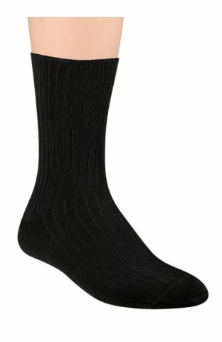 Sosete barbati, fara compresie, viscoza de bambus, culoare negru - Steven S165-04