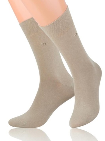 Sosete bumbac barbati, sosete cu logo pentru pantofi - Steven S056-022 bej