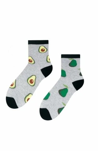 Sosete dama cu model asimetric de avocado - Steven S159-002V gri
