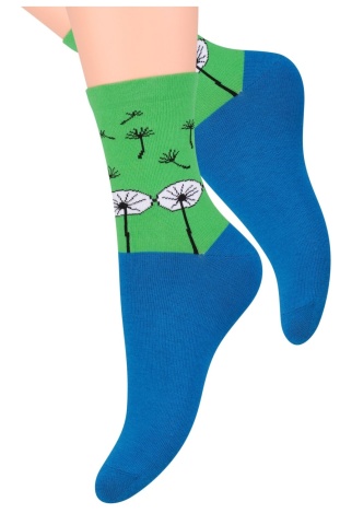 Sosete dama, model papadie - Steven S099-280D verde-blue