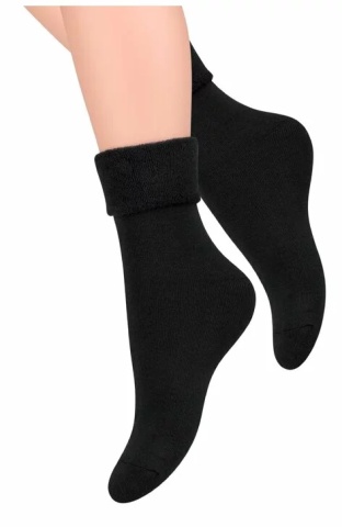 Sosete flausate de dama S110-06 negru - Steven