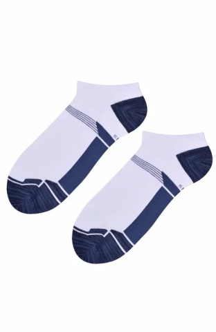 Sosete scurte barbati - Steven S101-29T alb-jeans