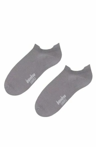 Sosete scurte dama, bambus, culoare gri - Steven S094-002