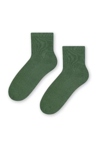 Sosete simple din bumbac pentru dama - Steven S037-059 verde