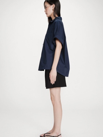 Top Versigny navy blue oversize tip camasa - Img 3
