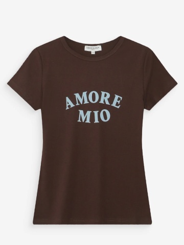 Tricou dama Valerio chocolate din bumbac - Img 6