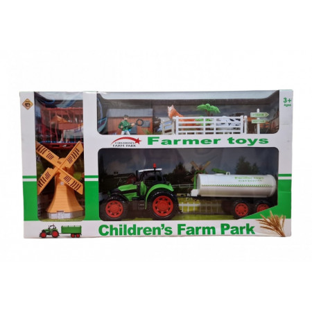 Ferma cu animale si utilaje, set 13 elemente, jucarie Farmer Toys