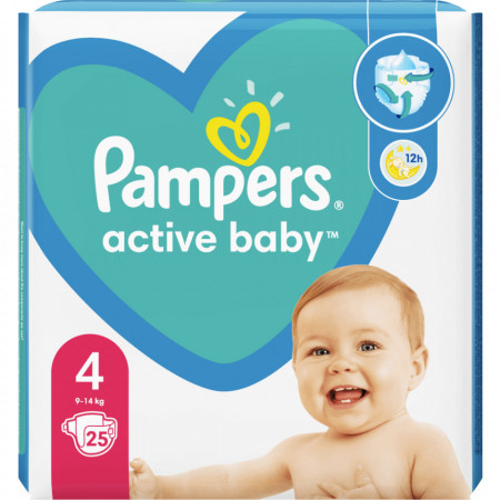 PAMPERS ACTIVE BABY NR.4 9-14 KG 25BUC