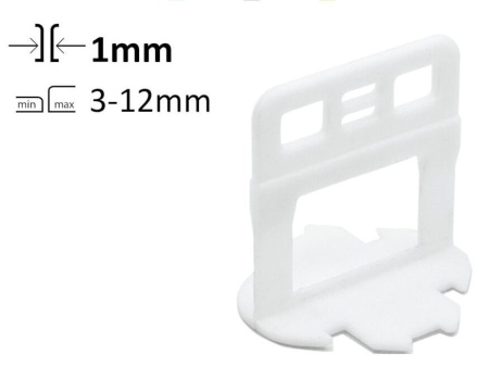 Distantiere autonivelare ( Clips-uri ) pt. gresie, faianta si placi - Rost de 1 mm - 50 buc - XLEV-PLC150