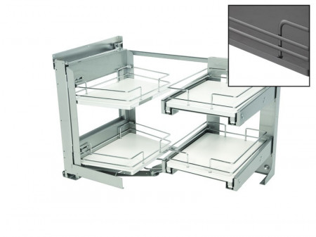 Grile metalice SMACE45DX montare pe partea laterală dreaptă 845x568x489 mm, antracit