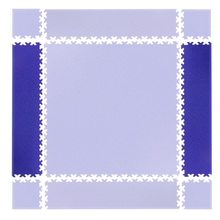 Piesa laterala covor de protectie puzzle inSPORTline Simple Albastru- 2 bucati