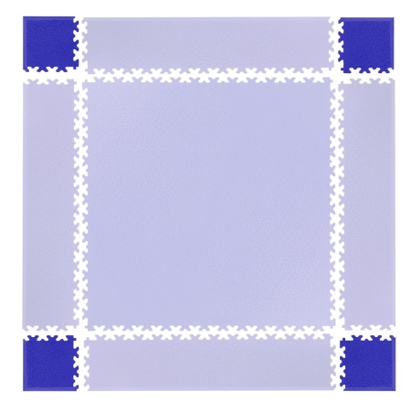 Colt covor de protectie puzzle inSPORTline Simple Albastru - 4 bucati