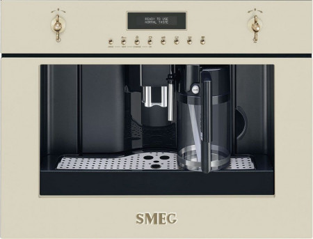 Expresor încorporabil, retro, Colonial/Cortina,  crem, Smeg CMS8451P