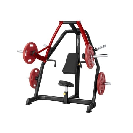 Presa piept declinata Steelflex Plateload Line PSDP - Negru-Rosu
