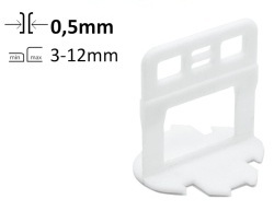 Distantiere autonivelare ( Clips-uri ) pt. gresie, faianta si placi - Rost de 0,5 mm - 100 buc - XLEV-PLC0.5100