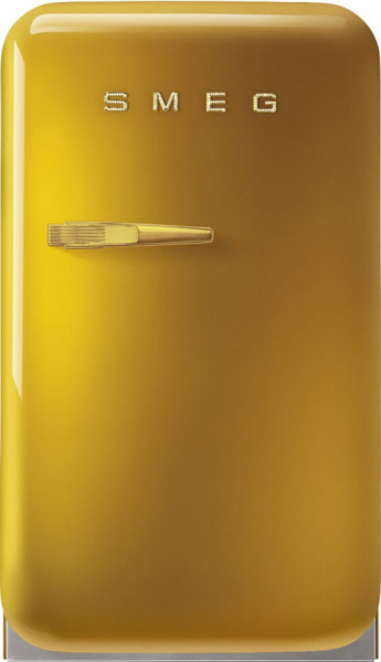 Frigider cu 1 ușă, retro, 50's Style, 73 cm, 34 l, aur, balamale în dreapta, Smeg FAB5RDGO5