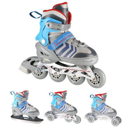 Role Reglabile 4in1 Nils Extreme NH18192 Gri/Albastru