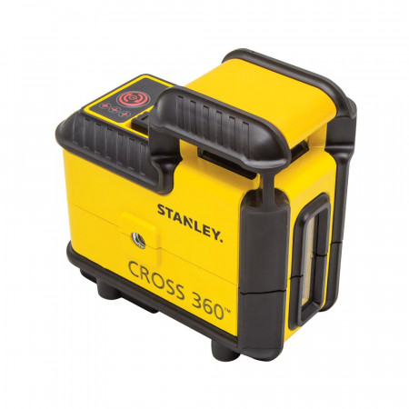 Stanley STHT77640-1, nivela laser Cross 360°, cu linie in cruce, lumina rosie (630 nm), prindere trepied 1/4", 4x1.5V AA, ± 0.5mm/m, raza actiune 20m, trepied