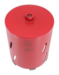 Carota diamantata Super PREMIUM ø162mm x 180mm x M16 pentru gaurire Beton armat, Zidarie, Granit - DXQZ.REDCORE.162 - Img 5