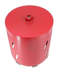 Carota diamantata Super PREMIUM ø182mm x 180mm x M16 pentru gaurire Beton armat, Zidarie, Granit - DXQZ.REDCORE.182 - Img 5