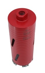 Carota diamantata Super PREMIUM ø76mm x 180mm x M16 pentru gaurire Beton armat, Zidarie, Granit - DXQZ.REDCORE.76 - Img 5