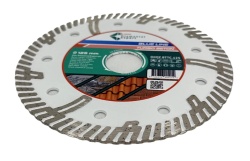 Disc DiamantatExpert TURBO Segmentat pt. Beton Ranforsat Usor, Materiale de constructii 125x22.23 (mm) taiere uscata sau umeda, Blue Line Profesional - DXQZ.BTTC.125 - Img 2