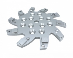 Disc stea cu segmenti diamantati pt. slefuire pardoseli - segment 10 buc DPC - 250 mm - prindere 19mm - DXDY.8501.250.75.010-R - Img 2