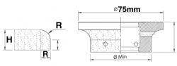 Freza Diamantata Semi-Baston Raza 5mm pt. Marmura, Granit si Gresie - DXDY.FGM.D75R5H8 - Img 2