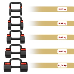 Gantera ajustabila 3in1 HMS HL05 cu functie de kettlebell - Img 4