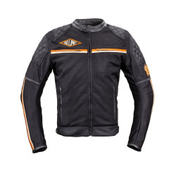 Geaca Moto Barbati W-TEC 2Stripe Negru/Bej/Orange - Img 1