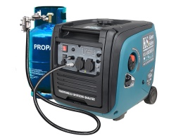Generator de curent 4 kW inverter - HIBRID (GPL + benzina) - insonorizat - Konner & Sohnen - KS-4000iEG-S