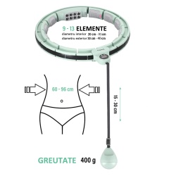 HHM13 HULA HOOP GREEN MAGNETIC WITH WEIGHT + COUNTER HMS - Img 4