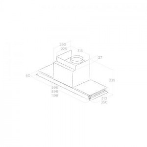 Hotă încorporabilă, 120 cm, 647 mc/h, Elica BOX IN PLUS IX/GL/A/120