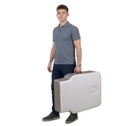 Masă de masaj din aluminiu cu 2 secțiuni inSPORTline Kiyora (186 × 70 × 62,5–85,5 cm)