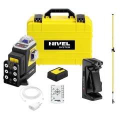 Nivelă laser 3D cu linie roșu Nivel System CLx3R MOTOR cu tijă de ancorare LP36