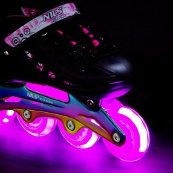 Role Reglabile 4in1 Nils Extreme LED NH10905-Roz curcubeu - Img 6