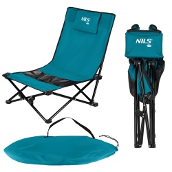 Scaun pliabil camping Nils Camp NC3306, Albastru-Gri - Img 1